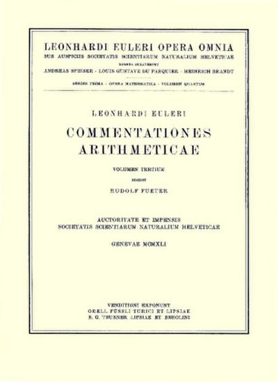Commentationes arithmeticae 2nd part