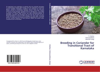 Breeding in Coriander for Transitional Tract of Karnataka