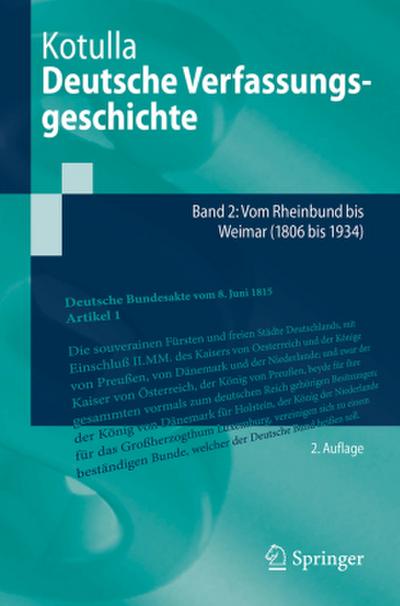 Deutsche Verfassungsgeschichte Band 2