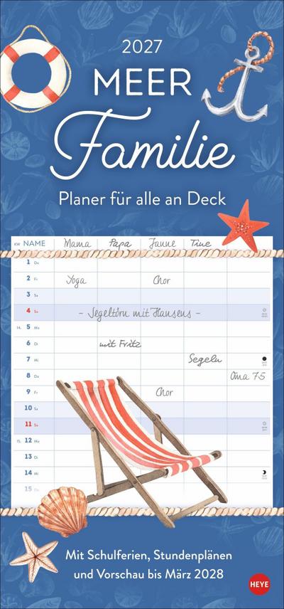 Meer Familie Familienplaner 2027 - Planer für alle an Deck