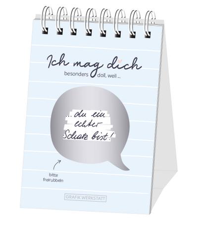 Rubbel-Tischkalender "Ich mag dich"