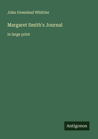 Margaret Smith’s Journal