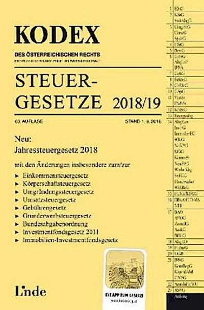 KODEX Steuergesetze 2018/19