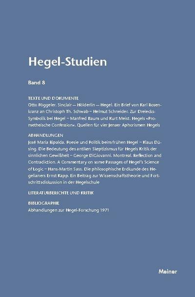 Hegel-Studien / Hegel-Studien Band 8 (1973)