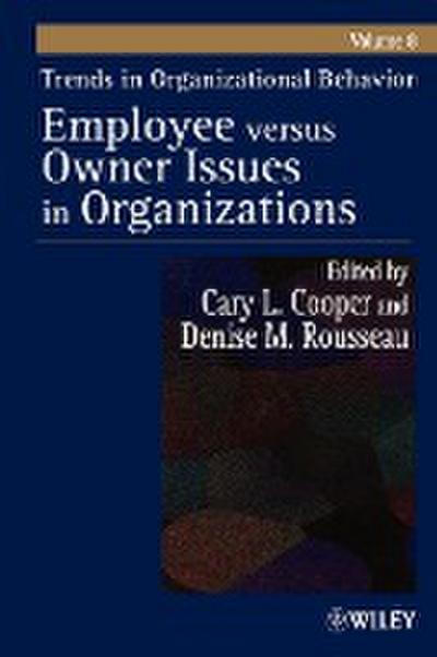 Trends in Organizational Behavior, Volume 8