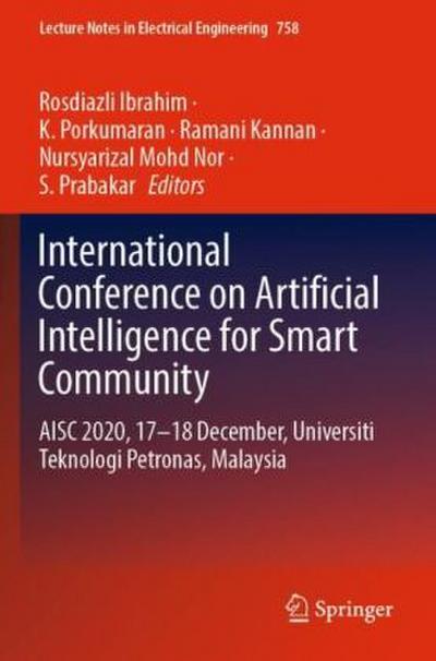 International Conference on Artificial Intelligence for Smart Community
