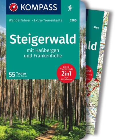 KOMPASS Wanderführer Steigerwald mit Haßbergen und Frankenhöhe, 55 Touren mit Extra-Tourenkarte