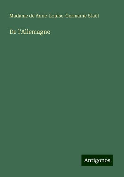 De l’Allemagne