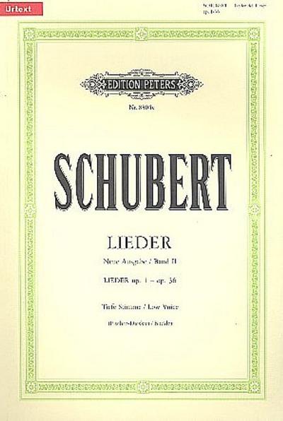 Lieder 2 - Neue Ausgabe, op. 1 bis op. 36, tiefe Stimme