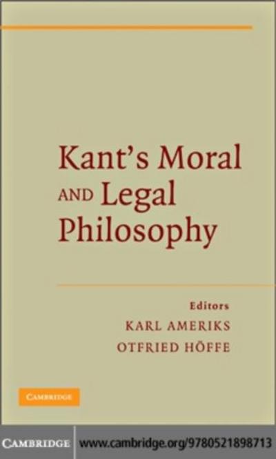 Kant’s Moral and Legal Philosophy