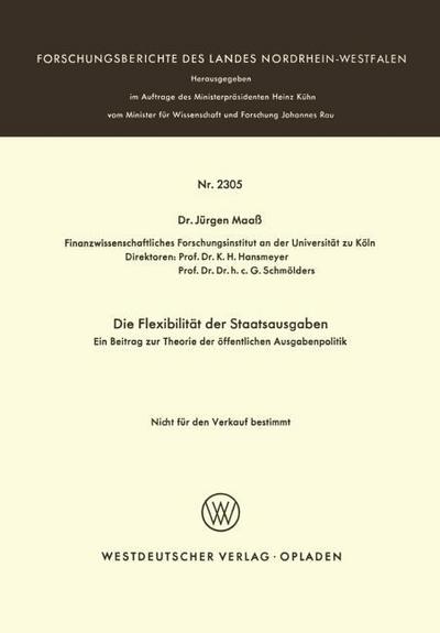 Die Flexibilität der Staatsausgaben