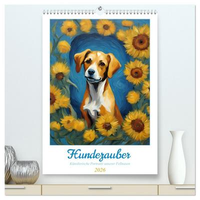 Hundezauber (hochwertiger Premium Wandkalender 2026 DIN A2 hoch), Kunstdruck in Hochglanz