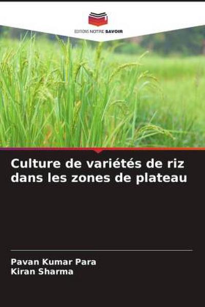 Culture de variétés de riz dans les zones de plateau