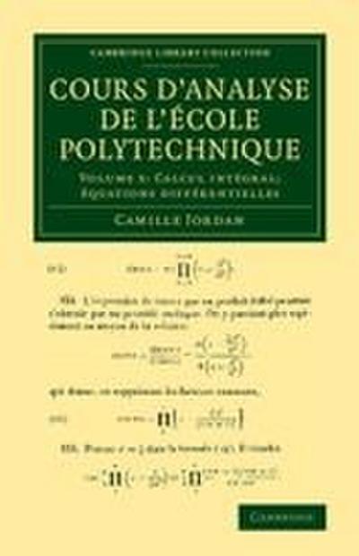 Cours D’Analyse de L’Ecole Polytechnique