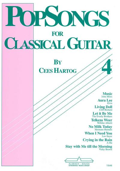 Pop Songs vol.4 - 9 Arrangementsfor classical guitar