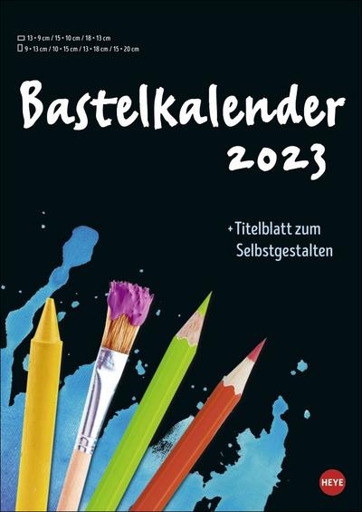 Bastelkalender schwarz  A4 - 2023