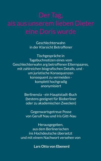 Der Tag, als aus unserem lieben Dieter eine Doris wurde