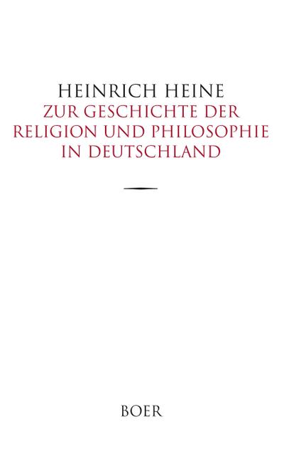 Zur Geschichte der Religion und Philosophie in Deutschland
