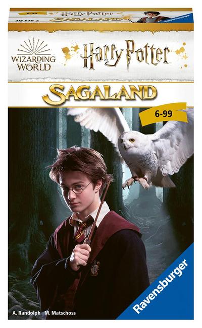 Ravensburger 20575 - Harry Potter Sagaland, Mitbringspiel für 2-4 Spieler, ab 6 Jahren, kompaktes Format, Reisespiel, Kreaturen