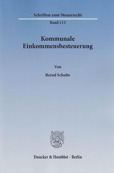 Kommunale Einkommensbesteuerung.