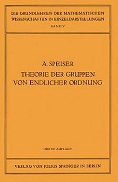 Die Theorie der Gruppen von Endlicher Ordnung