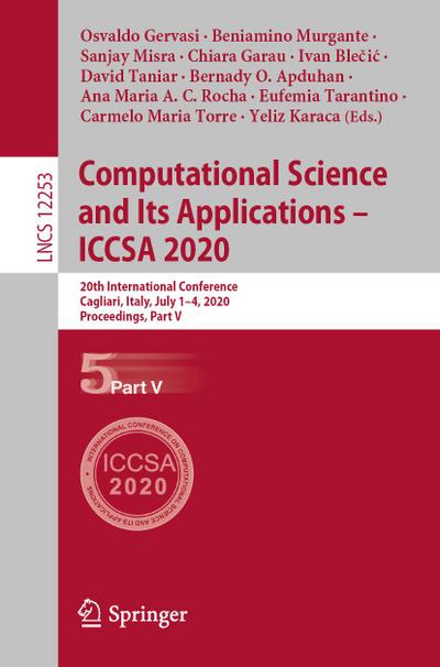 Computational Science and Its Applications - ICCSA 2020