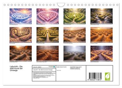 Labyrinth - Die stille Kunst der Umwege (Wandkalender 2027 DIN A4 quer), CALVENDO Monatskalender