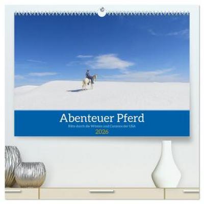 Abenteuer Pferd - Ritte durch die Wüsten und Canyons der USA (hochwertiger Premium Wandkalender 2026 DIN A2 quer), Kunstdruck in Hochglanz