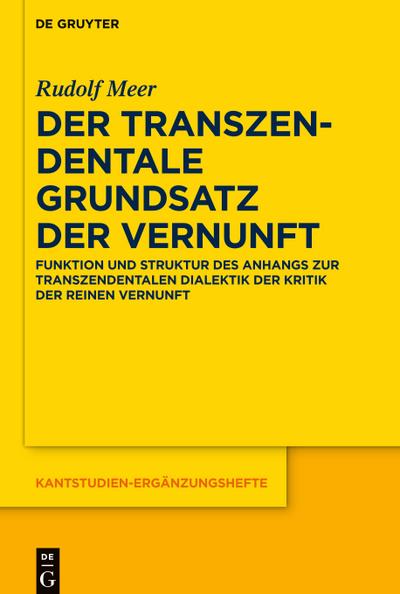 Der transzendentale Grundsatz der Vernunft