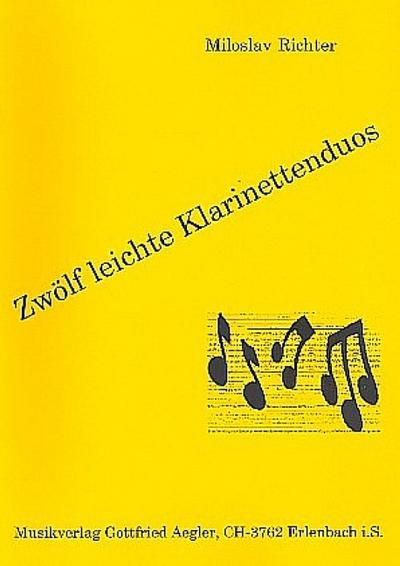 12 leichte Klarinettenduos