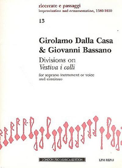 Divisions on ’Vestiva i colli’for soprano instrument (voice) and bc