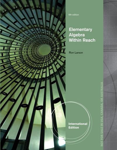 Larson, R:  Elementary Algebra, International Edition