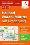 Klemmer Pocket Rad- und Wanderkarte Heilbad Waren (Müritz) mit Umgebung: GPS geeignet, Touren-Tipps auf der Rückseite, 1:50000