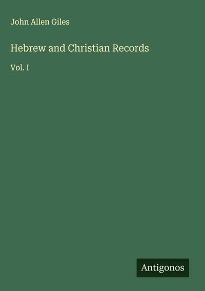 Hebrew and Christian Records
