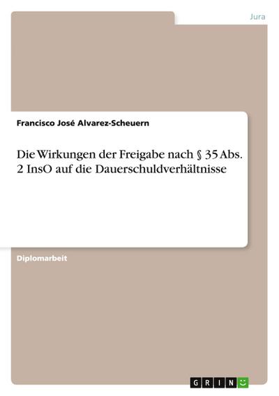 Die Wirkungen der Freigabe nach § 35 Abs. 2 InsO auf die Dauerschuldverhältnisse
