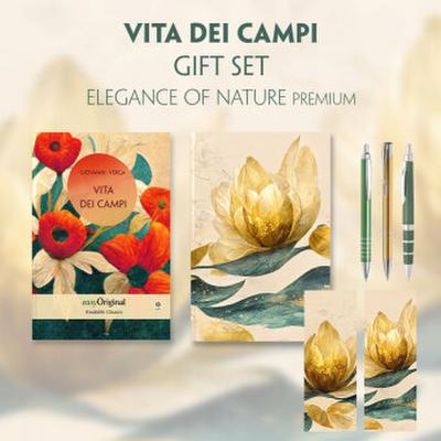 Vita dei campi (with audio-online) Readable Classics Geschenkset + Eleganz der Natur Schreibset Premium, m. 1 Beilage, m. 1 Buch