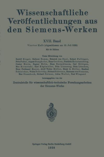 Wissenschaftliche Veröffentlichungen aus den Siemens-Werken