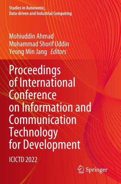 Proceedings of International Conference on Information and Communication Technology for Development