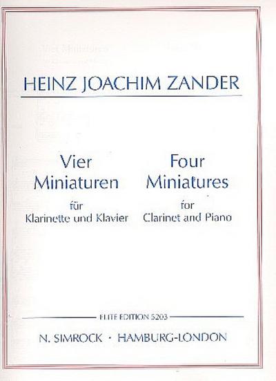 4 Miniaturenfür Klarinette und Klavier
