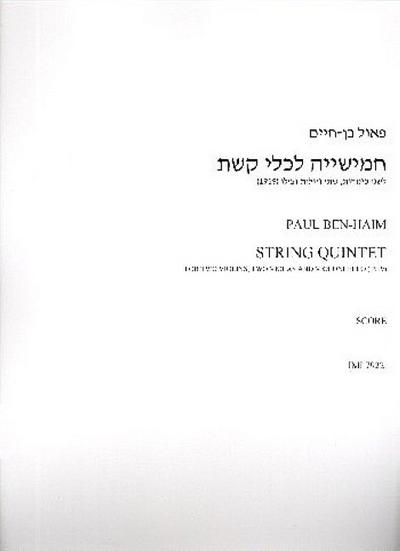 String Quintet op.3for 2 violins, 2 violas and violoncello