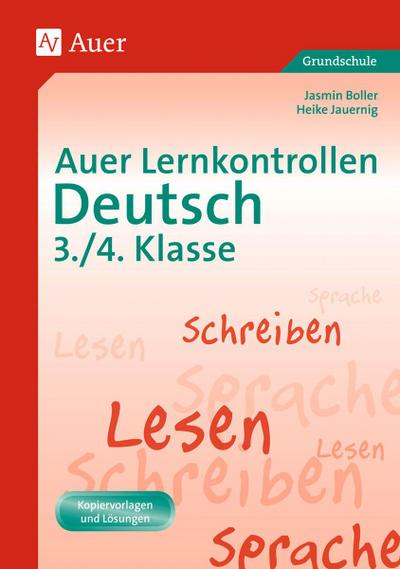 Auer Lernkontrollen Deutsch, Klasse 3/4