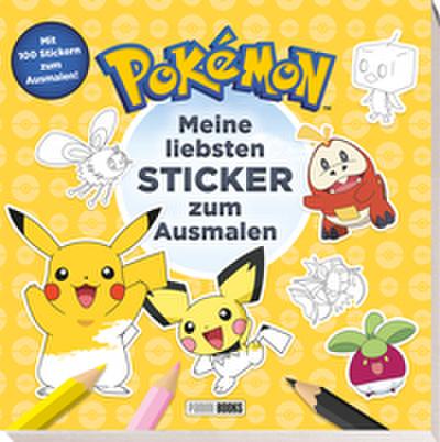 Pokémon: Meine liebsten Sticker zum Ausmalen: Malblock mit 100 Stickern zum Anmalen!