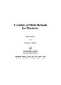 Essentials of Math Methods for Physicists