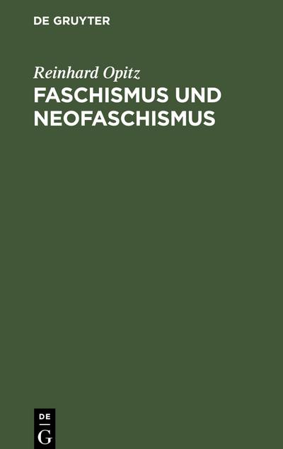 Faschismus und Neofaschismus