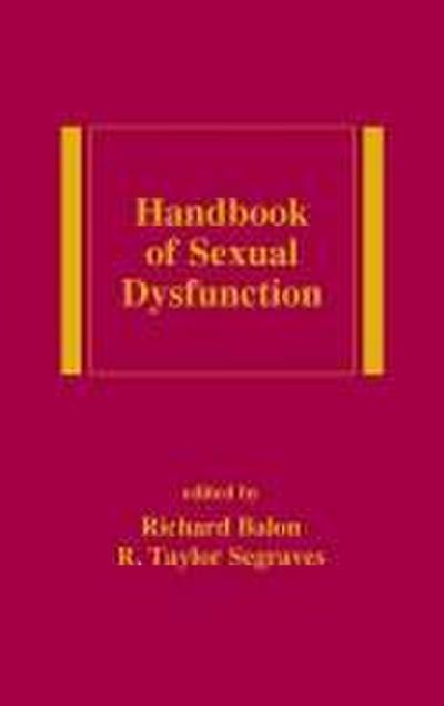 Handbook of Sexual Dysfunction