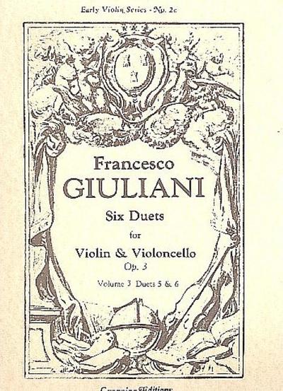 6 Duets op.3 vol.3 (nos.5-6)for violin and violoncello