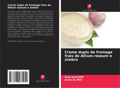 Creme duplo de fromage frais de Allium roseum e zimbro