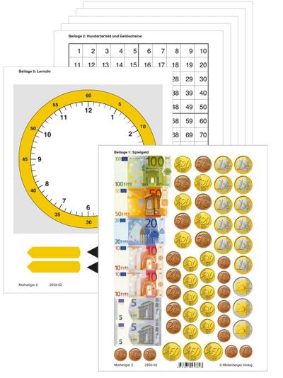 Mathetiger - Neubearbeitung Buchausgabe - Klasse 1 bis 4 / Mathetiger 2, Arbeitsbeilagen