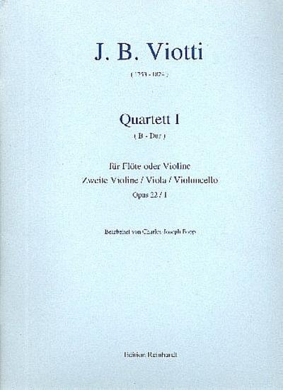 Quartett B-Dur op.22,1 für Flöte(Violine) und Streichtrio