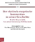 Der »Kritisch-exegetische Kommentar« in seiner Geschichte
